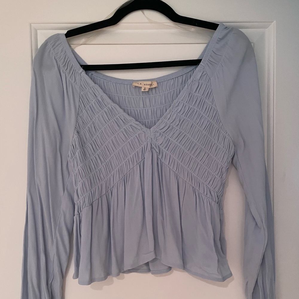LA Hearts (Pacsun brand) light blue babydoll top